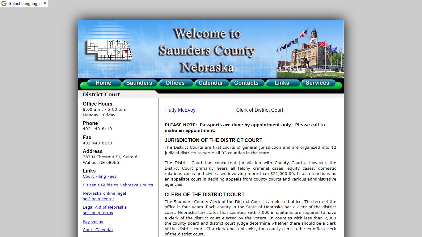 Saunders County - District Court - Nebraska